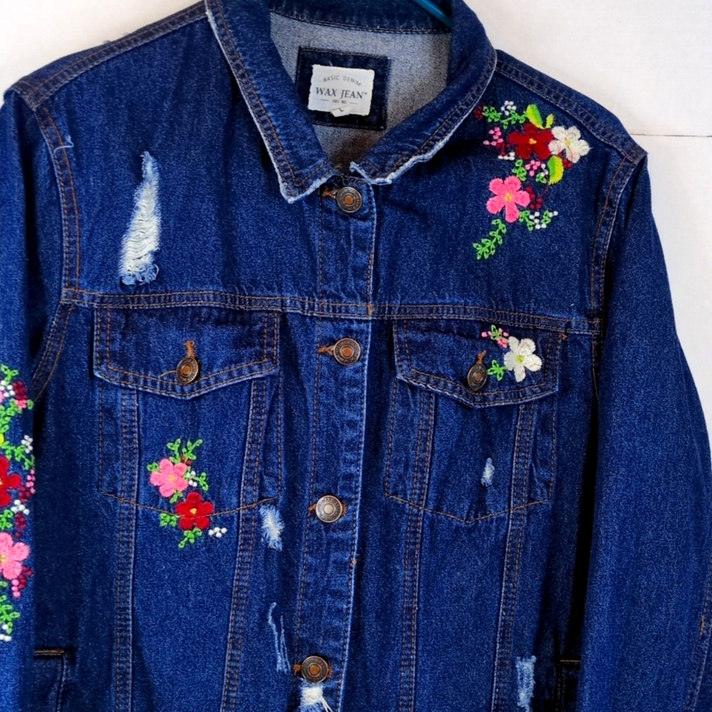 Wax Jeans embroidered denim jacket